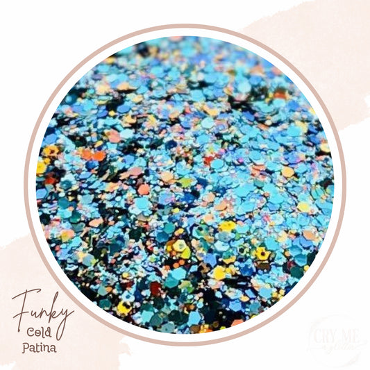 Funky Cold Patina | Premium Holographic Glitter - Mixed Chunky - 1 lb