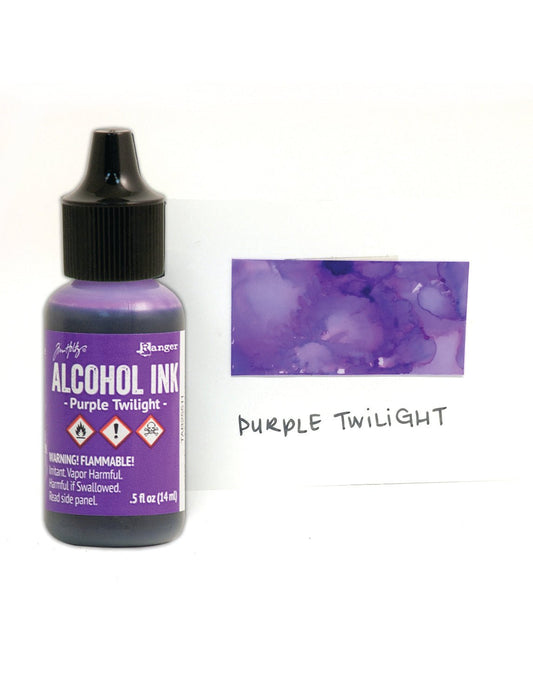 Purple Twilight Alcohol InkCry Me A Glitter