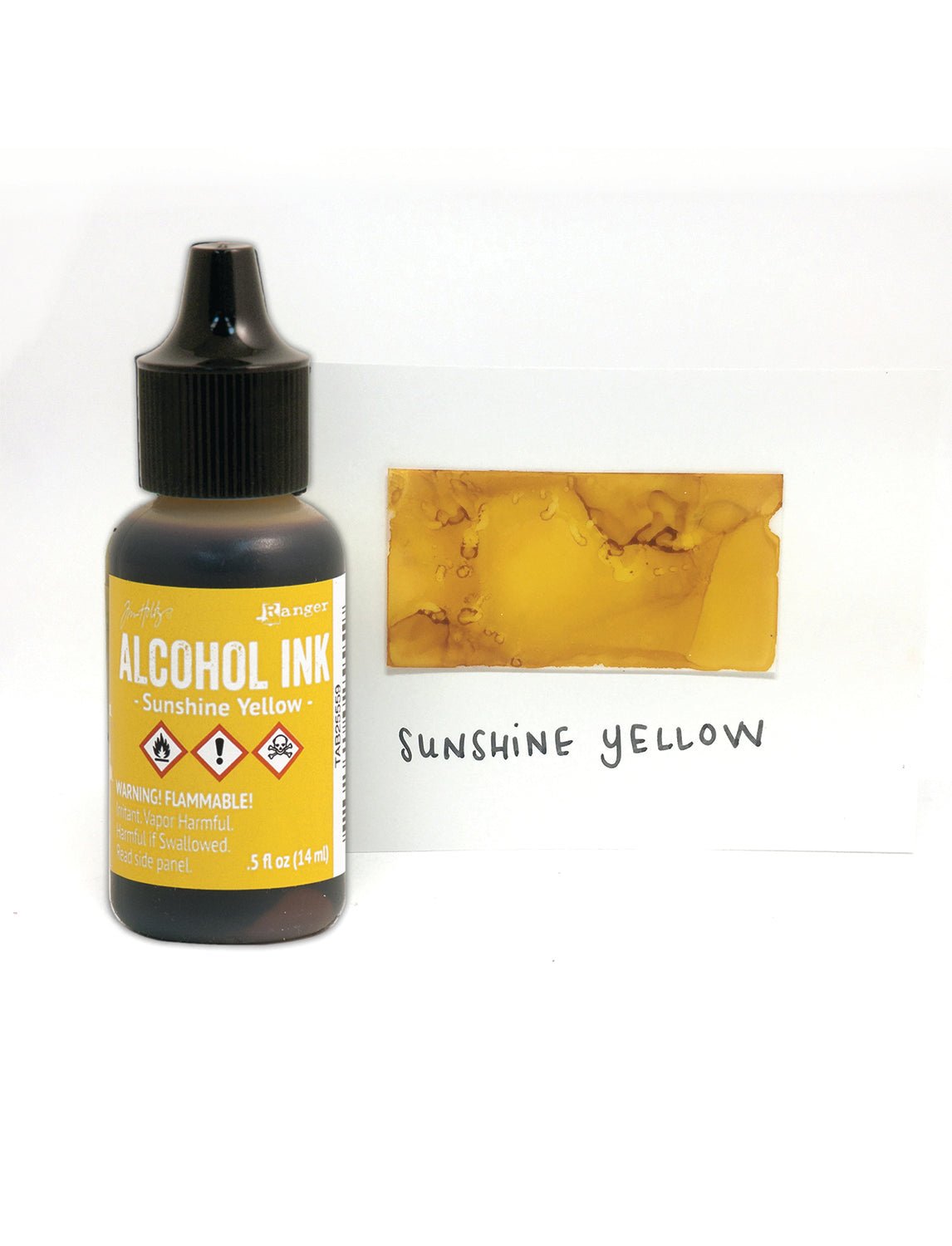 Sunshine Yellow Alcohol InkCry Me A Glitter