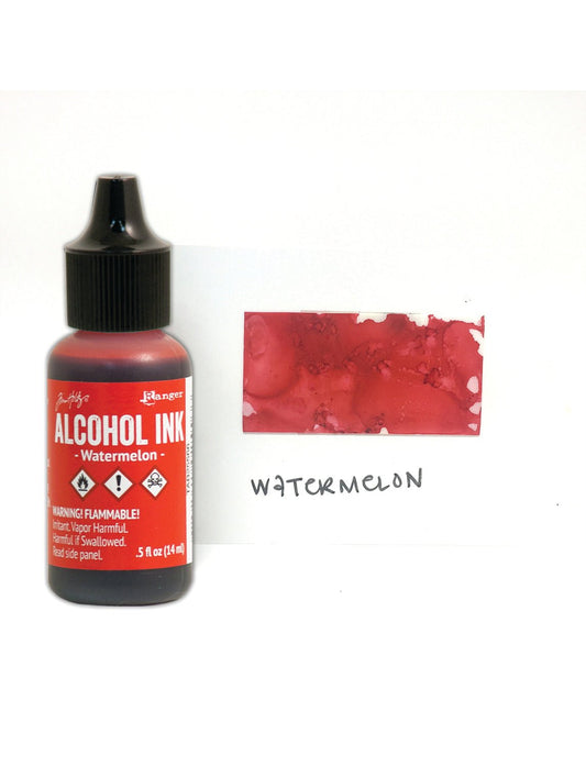 Watermelon Alcohol InkCry Me A Glitter